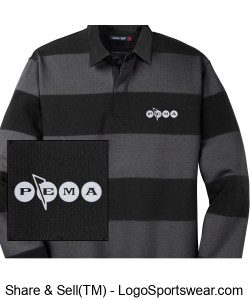 Sport-TekÂ® Adult Classic Long Sleeve Rugby Polo Design Zoom
